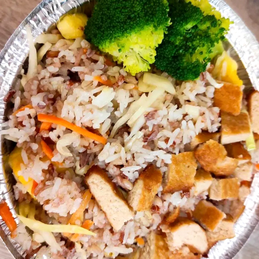 E104. Pineapple Veggie Chicken Fried Rice