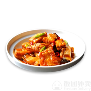 Stir-Fried Fish Puff & Tofu 红燒魚腐豆腐