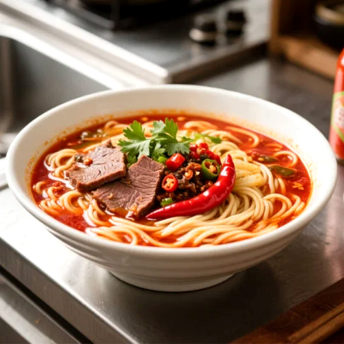 Beef Brisket, Beef Stomach, Beef Tripe, Beef Balls in Ramen Soup