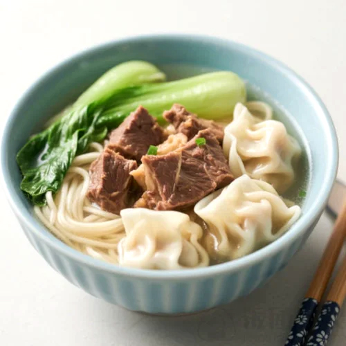 Beef Brisket, Wonton Noodle in Soup