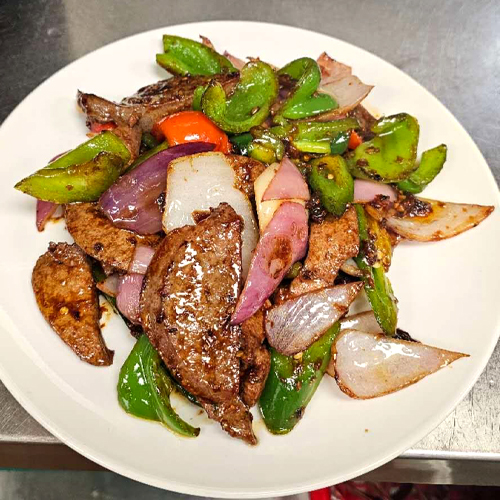 Stir-Fried Pork Liver with Purple Onion 紫葱醬爆豬肝