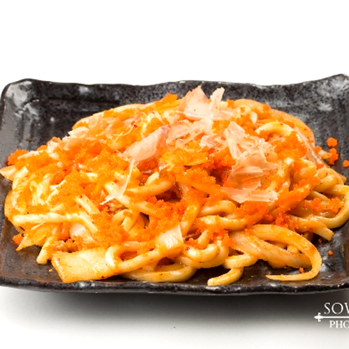Masago and Kimchi Fried Udon