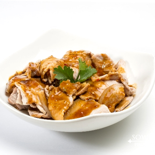 Sliced Pork Belly with Garlic Sauce