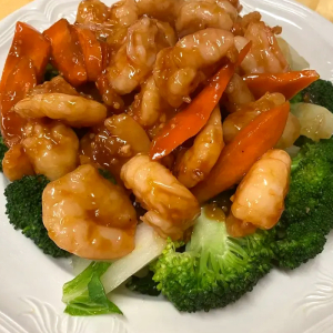 Serving Stir Fried Shrimp