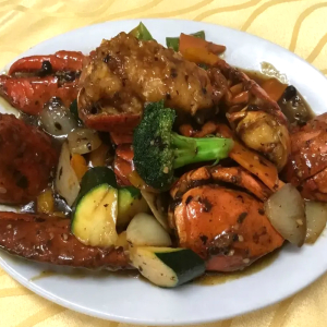 Deep Fried Lobster with Black Bean Sauce