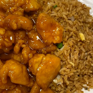 Lemon Chicken Rice Platter