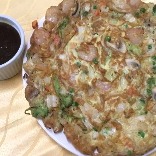 Mixed Seafood Egg Foo Young