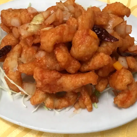 Deep Fried Fish with Spicy Sauce