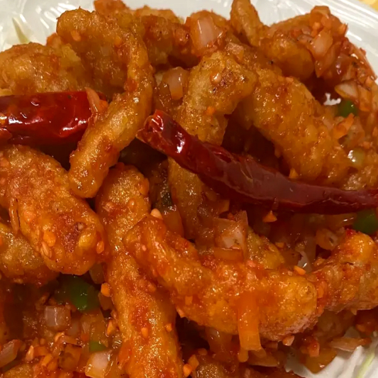 Deep Fried Squid with Spicy Sauce