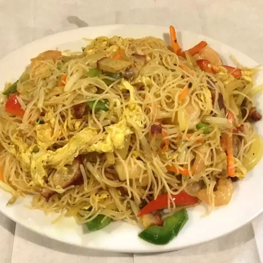 BBQ Pork and Shrimp Singapore Noodles