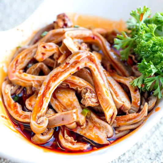 Cucumber and Pork Tripe（凉拌红油肚丝）