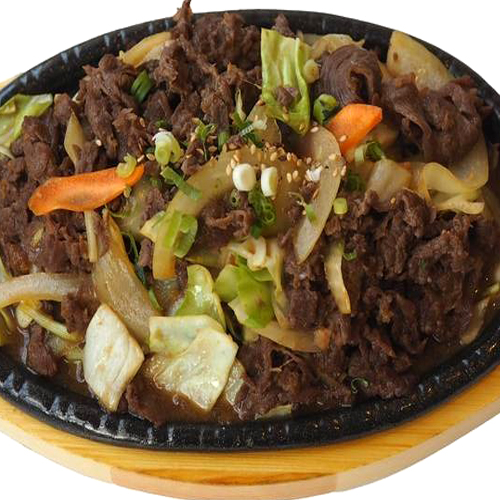 Hot Plate Grilled Beef Bulgogi 철판 소불고기 정식 