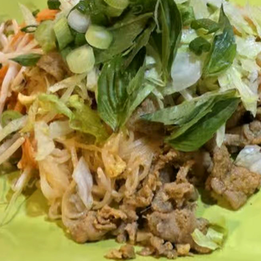 35p. Stir-Fry Noodles with Grilled Pork