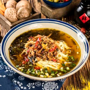 Pork Shreds & Pickles Noodle Soup