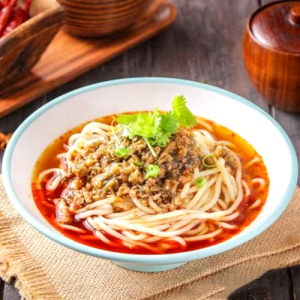 Stirred Noodles with Pork Mince & Black Bean Sauce
