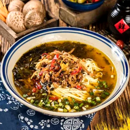 Pork Shreds & Pickles Noodle Soup