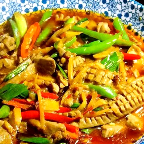 Pickled Pepper Kidney Noodles 泡椒腰花拌面