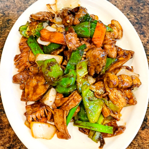 Pork Belly, Pork Kidney and Pork Liver Stir-Fried 老爆三(五花，猪肝，猪腰)