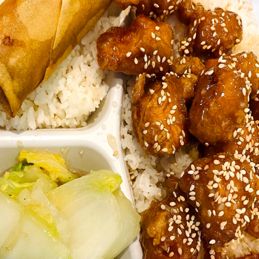 Honey Garlic Chicken Lunch Combo 蜜糖蒜香鸡