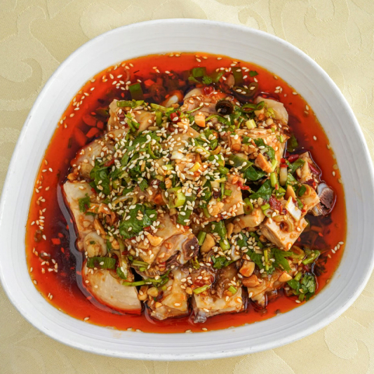 Steamed Chicken with Chili Oil 口水鸡