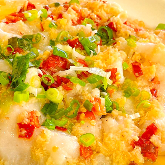 Steamed Fish Fillet with Glass Noodles and Garlic 蒜蓉粉丝蒸鱼片