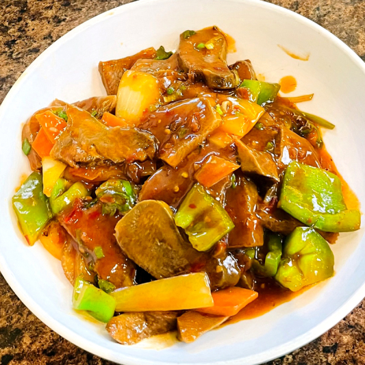 Spicy Beef Tongue Stir-Fried 辣烧牛舌