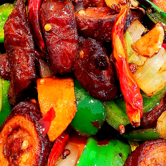 Griddle Pork Intestines 干煸肥肠