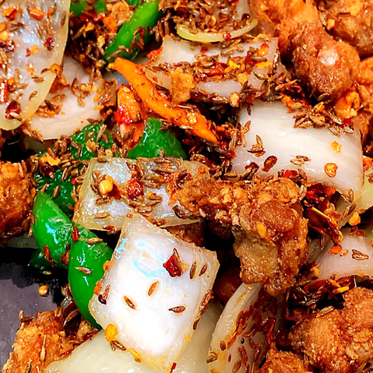 Deep-Fried Chicken Gristle with Cumin 孜然鸡脆骨