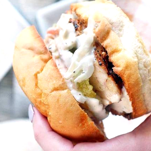 White BBQ Chicken Burger