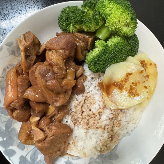 Signature Braised Pork Hock Combo (Rice) 常满招牌生焖猪脚饭