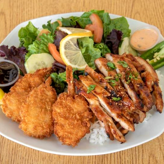 Chicken & Shrimp Teriyaki Plate