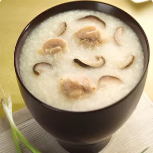 Haliotis & Mushroom Chicken Congee 鲍鱼北菇鸡粥