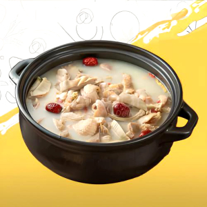 Pepper Pork Belly and Chicken Pot (Half)