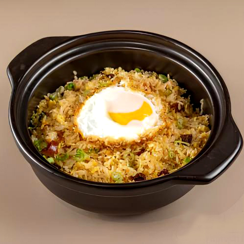 Taro and Seasoned Sausage Fried Rice