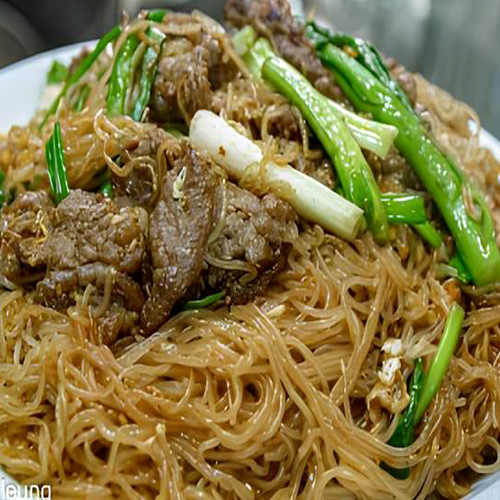 Satay Beef Fried Rice Noodles