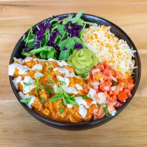 Butter Chicken Bowl and Garlic Naan