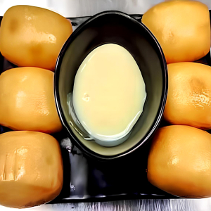 Deep Fried Mini Buns with Condensed Milk / 黄金馒头