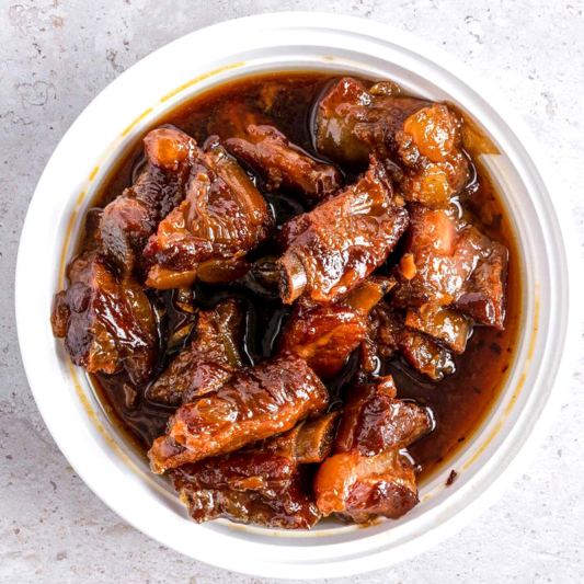 51. Honey Garlic Ribs