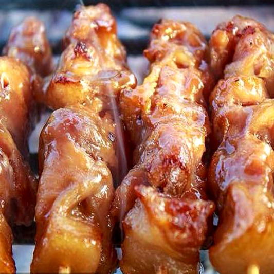 Thai Style Pork Skewers (4 pcs) 泰式烤五花 四串