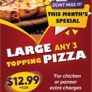 Large Pizza with Any 3 Topping (Pickup)