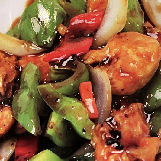 14. Stir-Fried Chicken with Black Bean Sauce