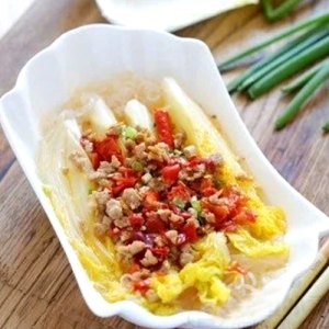 Steamed Chinese Cabbage & Vermicelli in Spicy Sauce