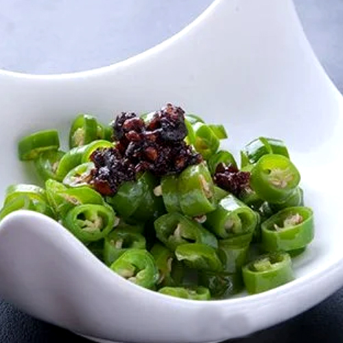 Stir-Fried Green Chili in Black Bean Sauce