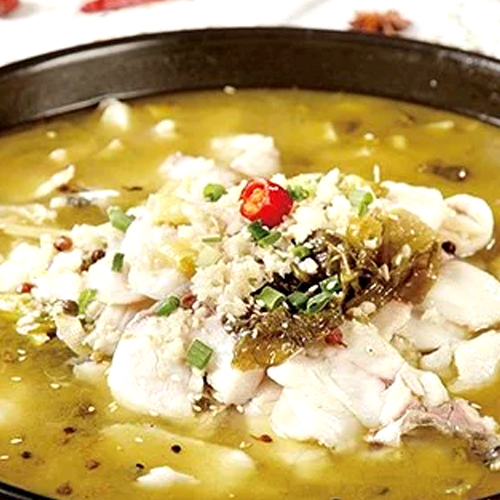 Fish Fillet Soup with Preserved Cabbage