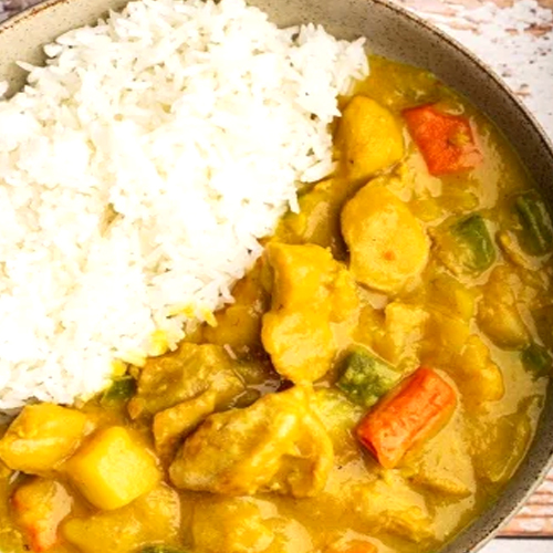 Curry Beef with Veggies on Rice