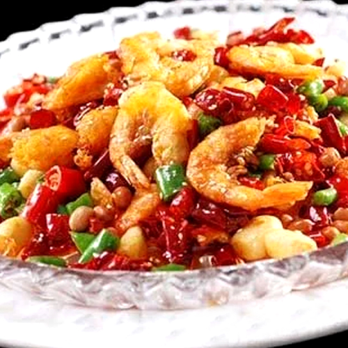Stir-Fried Spicy Shrimp (Shell-On)