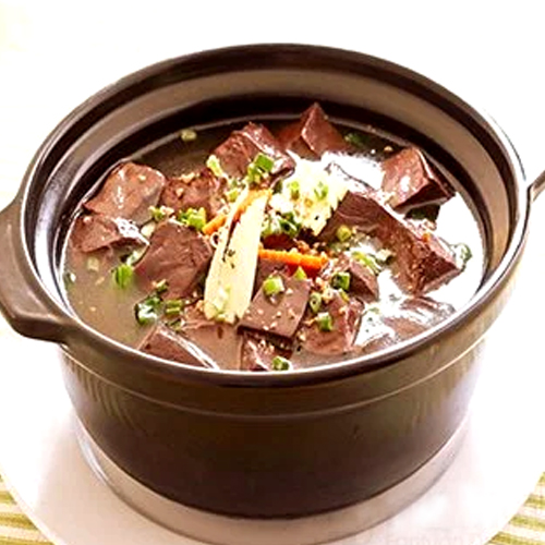 Pig Blood & Chinese Chives Soup