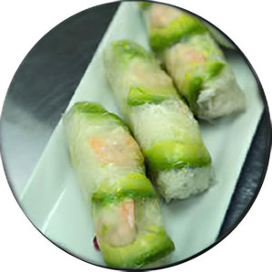 2. Rouleaux de printemps frais aux crevettes et &agrave; l&rsquo;avocat (3 mcx) / Gỏi cuốn t&ocirc;m bơ