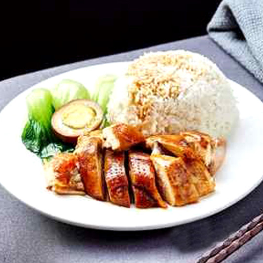 Soy Sauce Chicken on the Rice