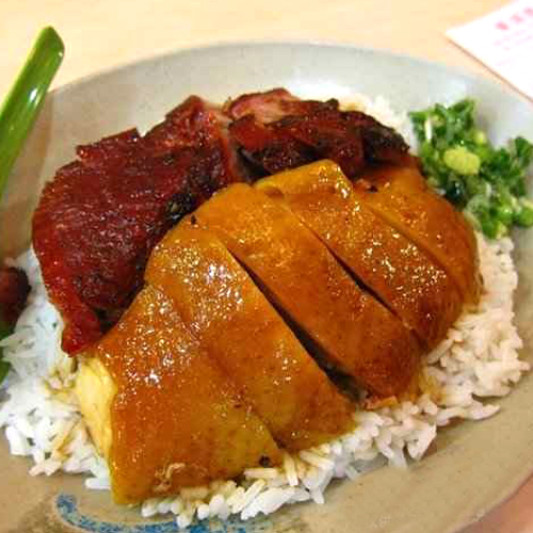 BBQ Pork and Soy Chicken on the Rice